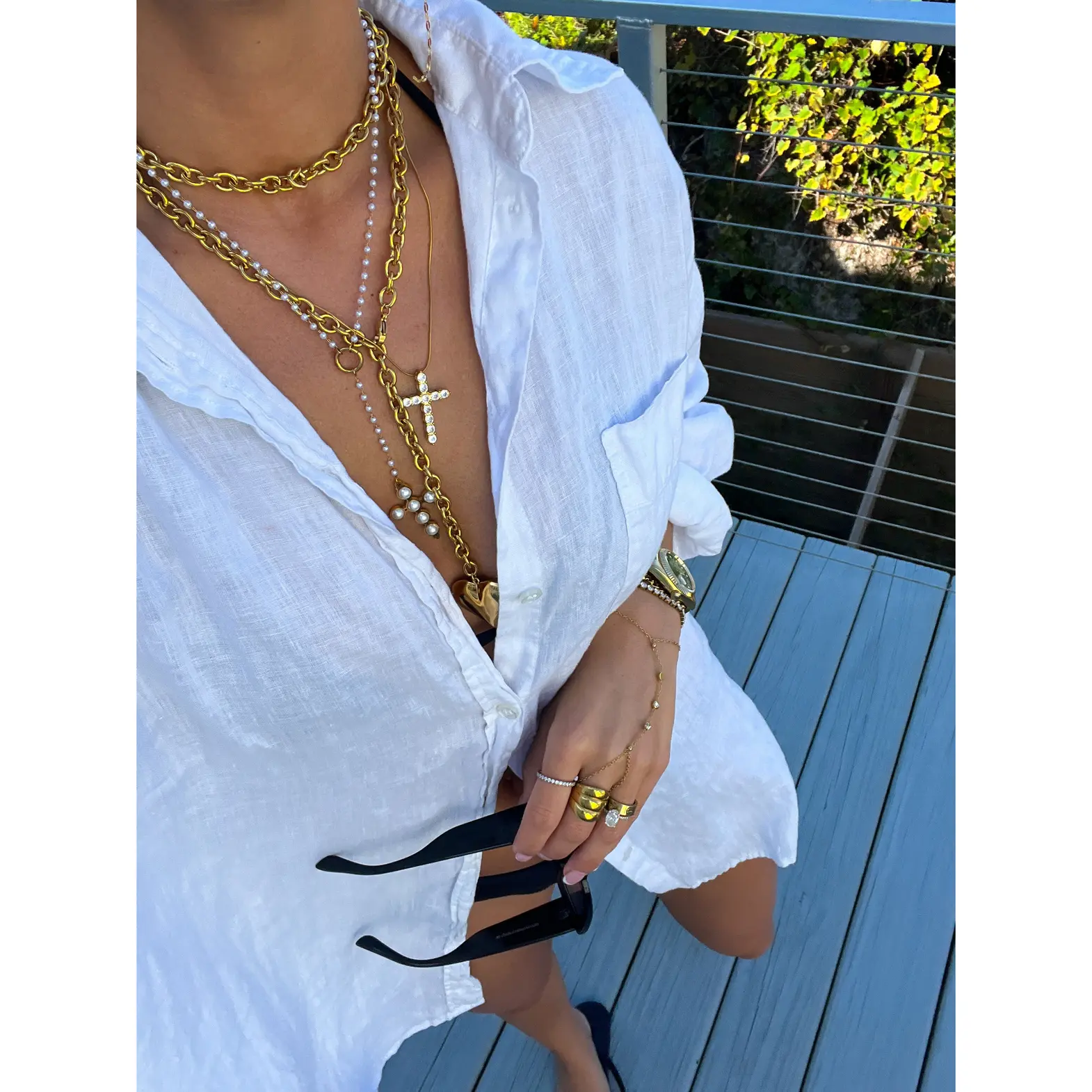 XL DIAMOND CROSS NECKLACE