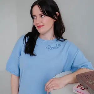 Reader Knit Sweater Short Sleeve Embroidered Design for Women Knitwear Womenswear