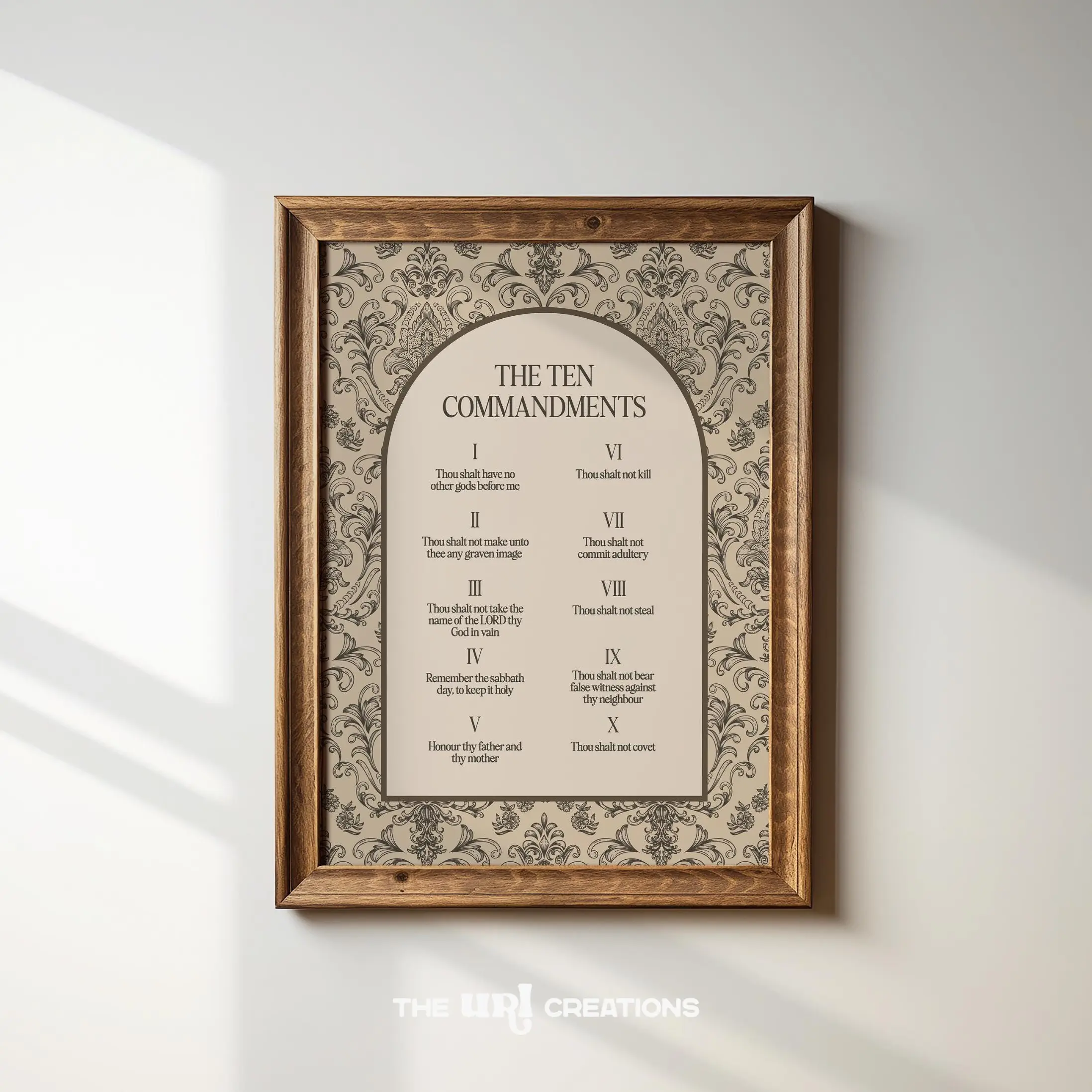MIRRO Inspirational 10 Commandments Wall Art Poster Unframed For Easter And Christian Décor In Various Sizes