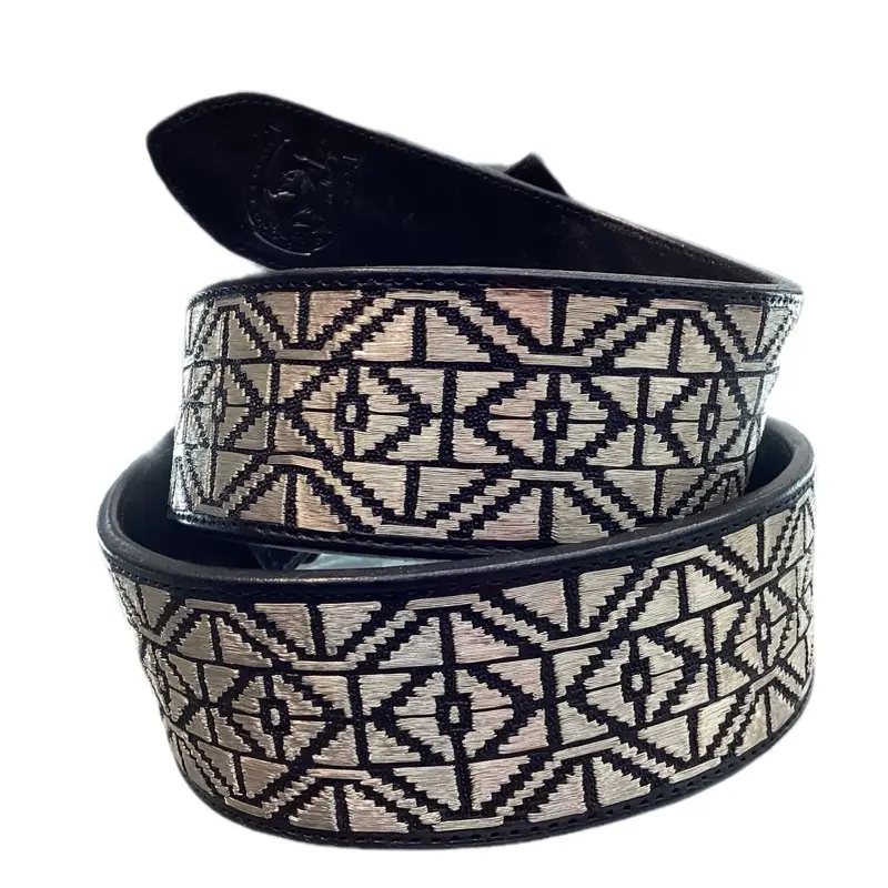 Fajo hilo de plata 925 dibujo greca azteca talla 36 49 pulgadas  de ancho x 2 de ancho