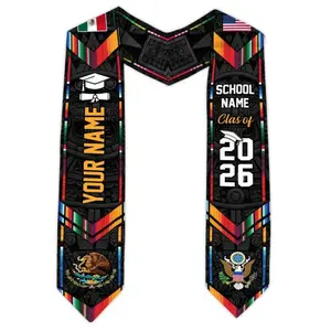 [HOT] Custom Mexican Graduation Sash, Mexican American Flag Graduation Sash 2026, Grads Hispanic Sash, Graduation Stole 2026, Graduation Gift