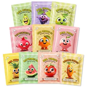 Kaely 10 Pack Fruit Face Masks for Kids, Kids Face Mask Spa Day Kit Supplies, Spa Party Favors for Teens Girls Women, Sheet Facial Mask Skincare Gifts Set, Moisturize Soothe for All Skin Types, 01