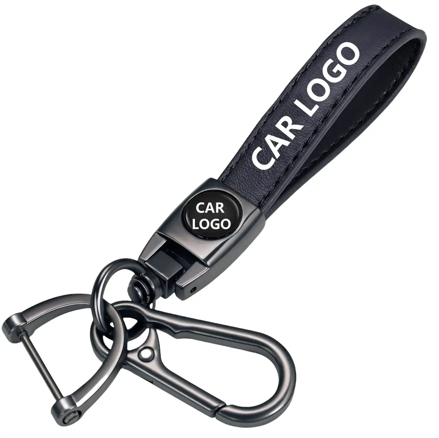 for Mercedes-Benz Leather Keychain – Premium Key Fob Holder for C-Class, E-Class, S-Class, GLC, GLE, G-Class, AMG & All Mercedes-Benz Models | 360° Rotating Screw-Free Metal Car Key Strap | Heavy-Duty Genuine Leather Keychain Gift for Men & Women