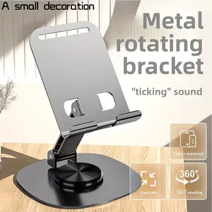 360° Rotating Phone Stand, Portable Foldable Phone Holder for Office Desk, Adjustable Tablet Stand for All Phones iPhone iPad Nintendo Switch