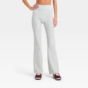 Women's Cotton Balance Cotton Spandex Blend High-Rise Foldover Flare Leggings - All In Motion