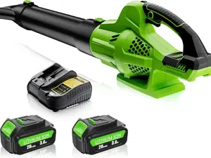 20V Cordless Electric Leaf Blower 500CFM, 6 Variable Speed, with 2×3.0Ah Batteries and Charger, Compatible with Dewalt 20V MAX, for Lawn, Leaf, Dust and Snow Cleaning