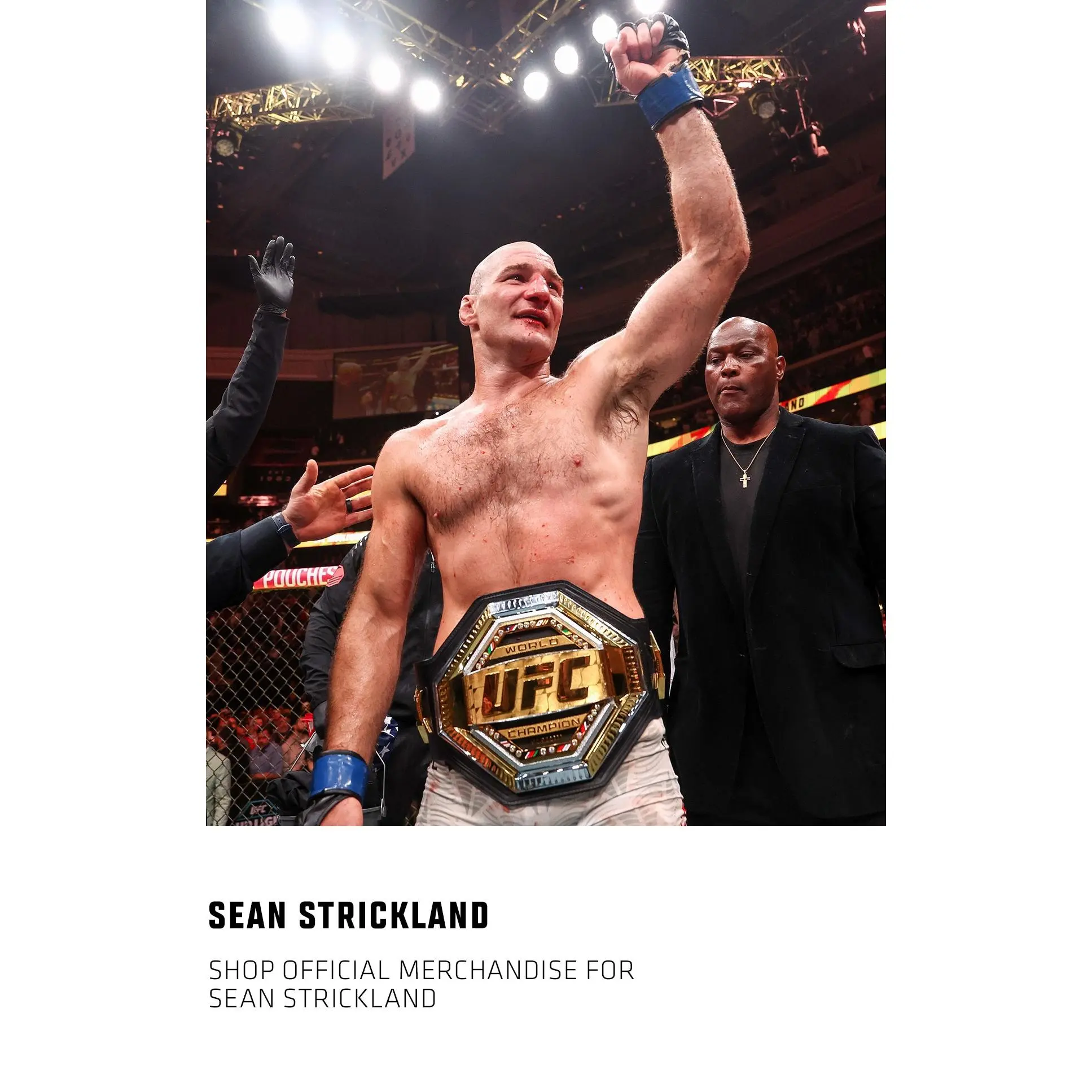 Sean Strickland Poster, UFC Fight Poster Premium Print MMA Sports Wall Art Room Decor Man Cave Gift - Unframed