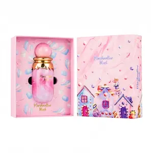 Marshmallow Blush Eau de Parfum 100ml - Marshmallow & Strawberry, Cotton Candy & Vanilla Scent,Floral Sweet Long Lasting Perfume,Gourmand Floral Sweet Long Lasting EDP Spray for Women, Luxurious Everyday Wear Fragrance,Perfume for women