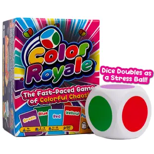 Color Royale - The Fast-Paced Party Game with Stress Ball Dice - Fun Family Card Game for Ages 4+ - Includes 150 Cards & Instructions - Perfect for 2-8 Players