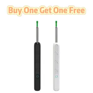 Buy One Get One Free | Silicone Ear Hygiene Tool | HD Camera Earwax Remover with LED Light | Wireless Easy Operation | 360° Wide Angle Ear Cleaner | Rechargeable USB Battery Dual Power | Compatible with iPhone & Android | Spring Christmas Gift