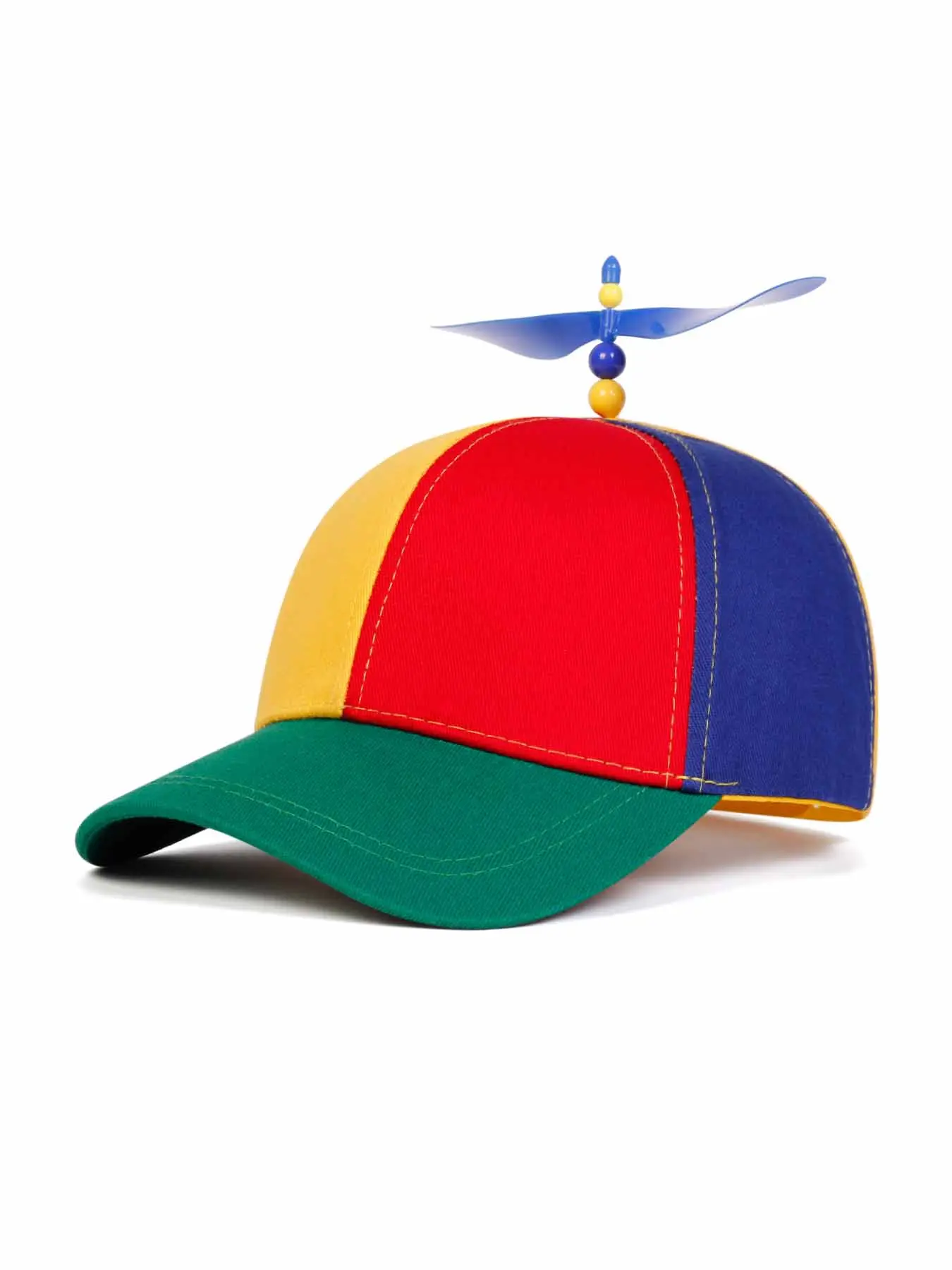 Adult Rainbow Helicopter Propeller Hat, Unisex Adjustable Novelty Cap, Casual Hat, Funny Comedy Hat, Unique Party Costume Accessory, Summer Hat