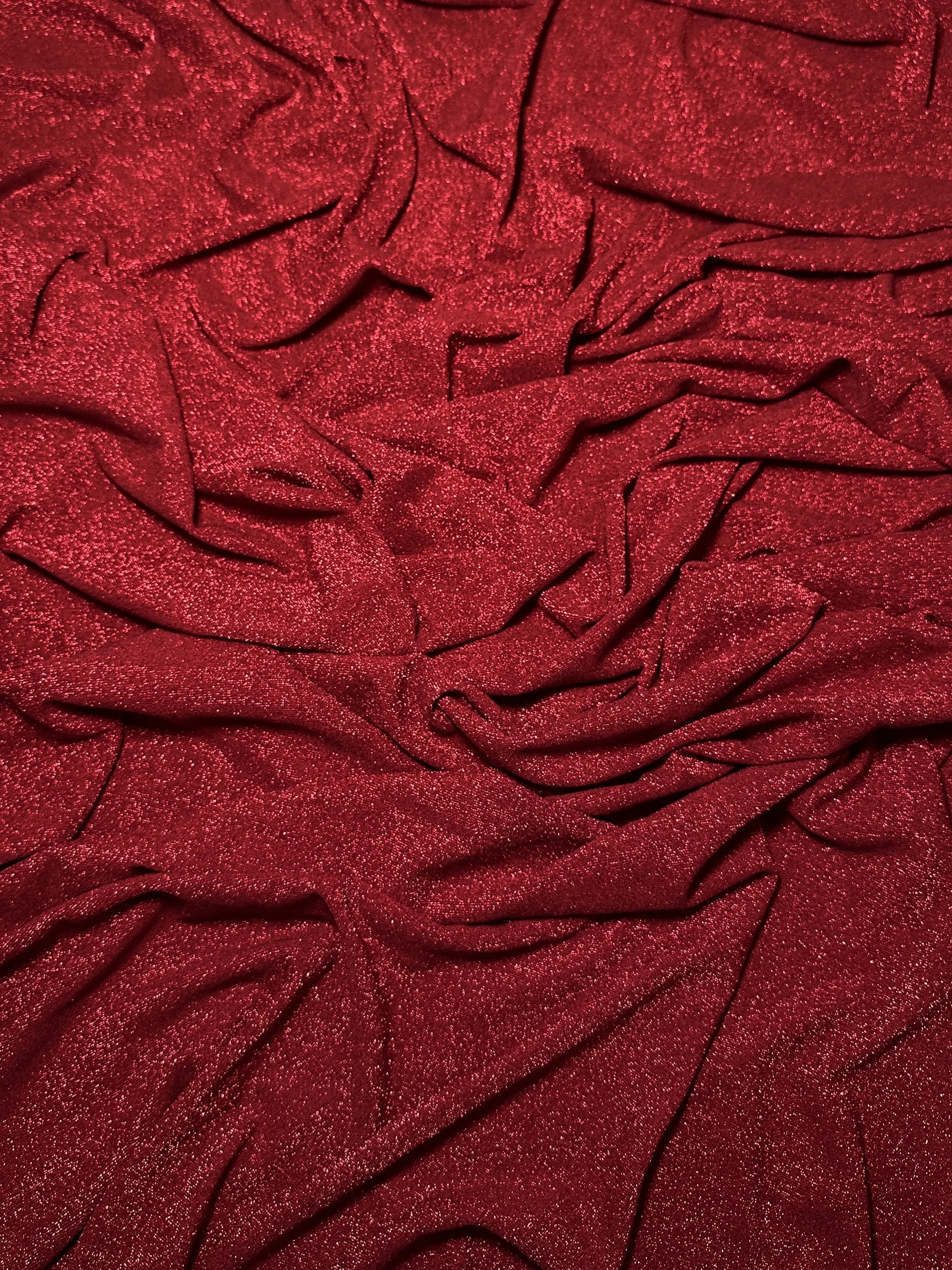 Burgundy Spandex Lurex Knit
