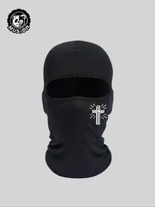 Balaclava Cross Printing Ski Mask, 2 Counts Breathable Headwear Protective Gear for Riding and Outdoor Sport, Sports & Outdoor Clothing Accessories
