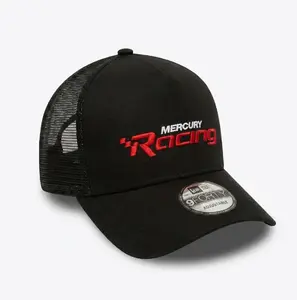 Mercury Racing Embroidered Trucker Hat Adjustable Mesh Snapback Cap Black Unisex