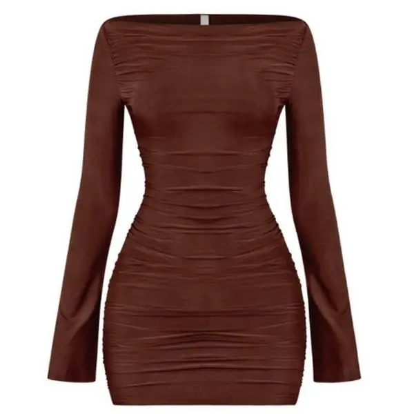 Leslie Dress (Brown)
