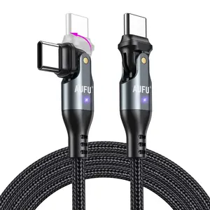 AUFU USB-C to USB-C Cable 240W PD 3.1 Fast Charging, 3.3ft / 6ft / 10ft, High-Power Type-C Charging Cable for iPhone 16/15, MacBook, iPad Series, Aluminum Alloy