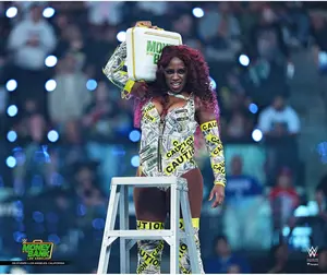 Naomi WWE Unsigned 2025 Women's Money in the Bank Celebration Photograph