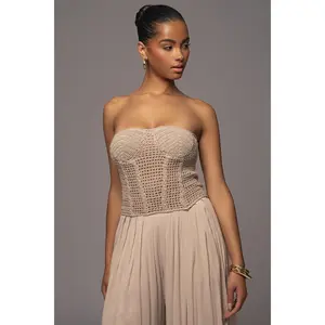 Natural Want It All Crochet Bustier