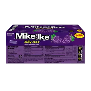 Mike and Ike Jolly Joes Candy, 0.78 Ounce Box (Pack of 24), Chewy Candy, Vending Machine Candy Snack Sweet Cherry Flavor Gummies Berry Flavor