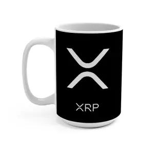 XRP      when you know you know  Large 15 oz mug in black and white crypto fun