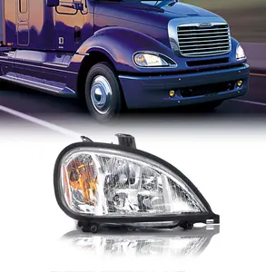 Torque Headlight Passenger Right Side Replacement for 1996-2017 Freightliner Columbia Semi Trucks DOT SAE Approved Headlamp RH [Included All Bulbs] (TR026-R)