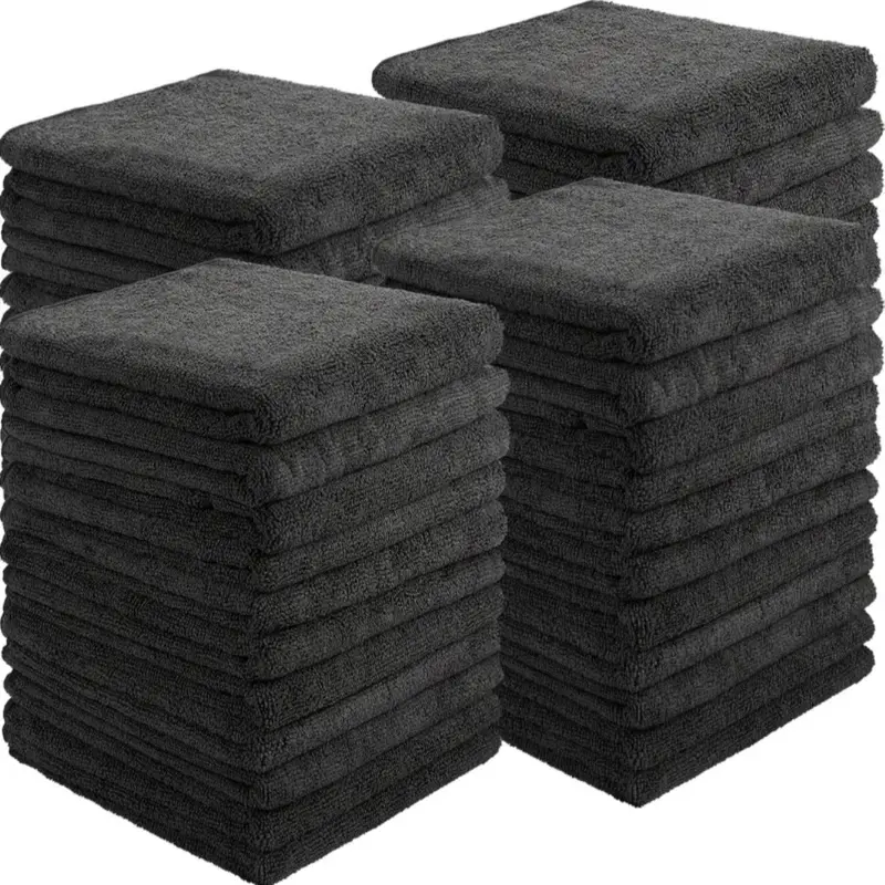 BANK FOR BUCK Microfiber Automotive Rags 10ct Black Cleaning Cloths for Car Care