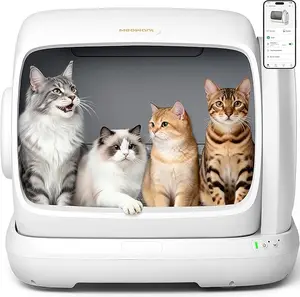 Meowant SC09 Plus Automatic Litter Box - 106L Extra-Large Low-Entrance Self-Cleaning Cat Litter Box with Safety Anti-Pinch Sensor, APP Control, Odor-Free Mat & Liner (For Pet Lovers, Summer Use)