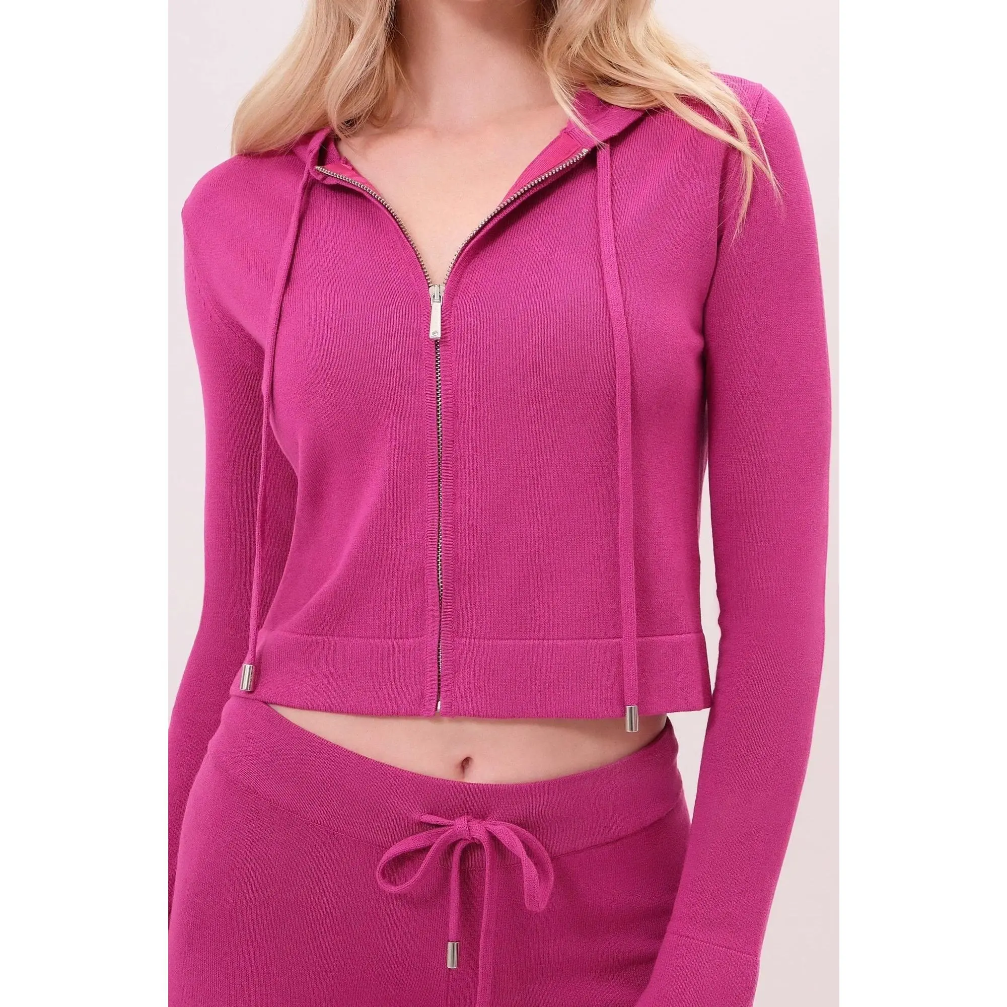 MALIBU ZIP-UP HOODIE (RASPBERRY TAFFY)