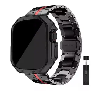 Stainless Steel Strap Band+TPU Cover Case For Apple Watch Ultra 2 49 10 9 8 7 65