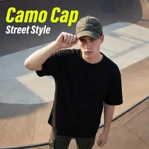 Unisex American Retro Workwear Baseball Cap - Men's Accessories, Street Style, Personalized Camouflage Outdoor Sunshade Couple Hat