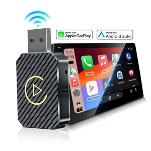 2-In-1 Wireless Apple Carplay Adapter, Compatible with Android & iOS Devices, Supports Wired-To-Wireless Connection, Fits 2016+ Factory-Certified Vehicles