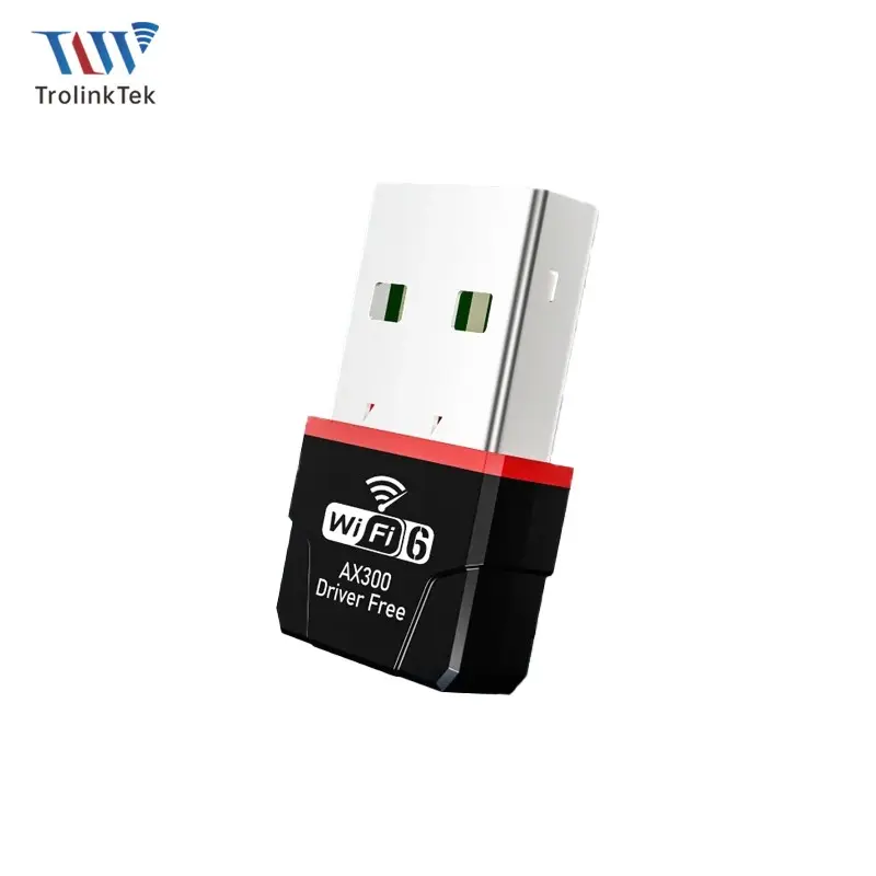 Wifi6 Wireless Network Card 300mbps USB Dongle, 2.4GHz Receiver for Desktop/laptop, Mini Design, Compatible with Win 7/10/11, Usb Wifi Adapter For Desktop Pc