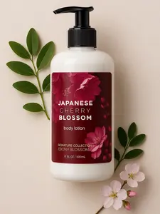 Ebony Blossom Signature Collection - Japanese Cherry Blossom Body Lotion 17 oz - Ultra-Hydrating & Nourishing Formula for Dry Skin - Vegan & Cruelty-Free - SkincareForMelanin