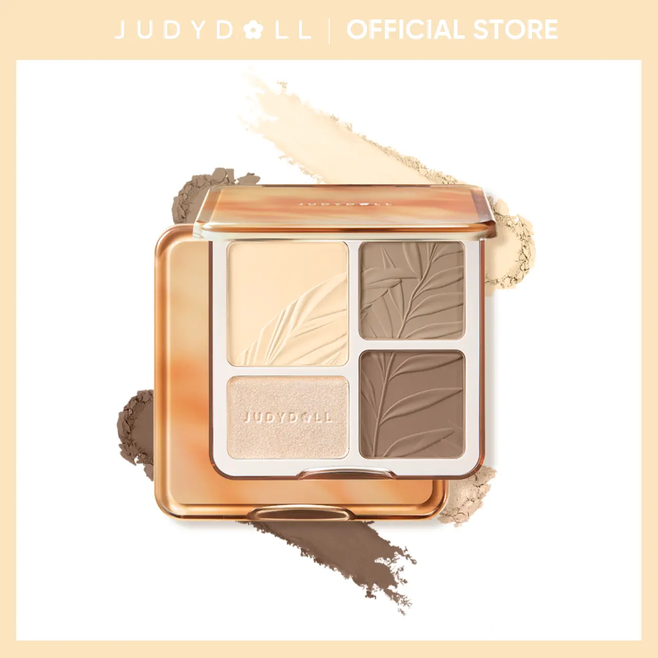 JUDYDOLL 2 In 1 Highlighter Contour Palette, Powder Highlighter & Contour Duo, Face Shaping, Makeup, Cosmetic, Bronzer, Long-Lasting, 2-In-1 Makeup Bronzer Powder, Summerwins