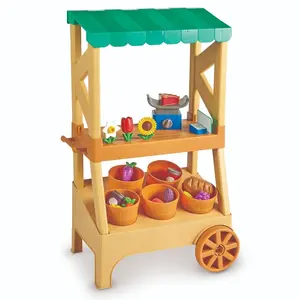 Learning Resource My First Farmstand - Fruit Basket, Sensory Play Kitchen Accessories, Grocery Cart On Wheels, Shopping Cart, Fruit and Food Toys Games, Fine Motor Skills, Toddler Toys