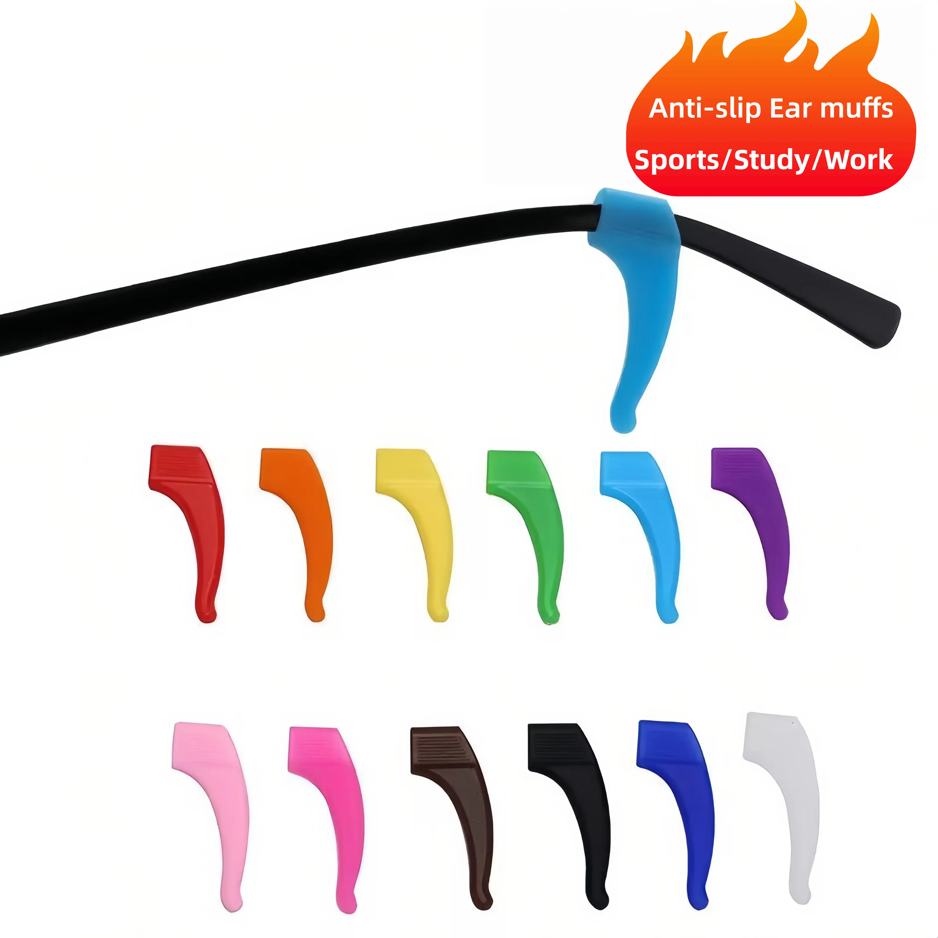 2026 Summer Gift 20 PCS Silicone Ear Grips for Glasses - Anti-Slip Comfort Hooks, Fits Kids & Adults, Compatible with Sunglasses & Reading Glasses (Multicolor)