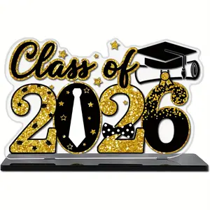 2026 Graduation Gift Acrylic Plaque for Boys and Girls, Class Room Decoration for Kindergarten to University Students, Party Decoration Centerpiece, Acrylic Desktop Decoration