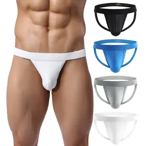 Men's Athletic Supporter Briefs Jockstrap Underwear Elastic Nylon Pouch Bikini Briefs#LGBTQ