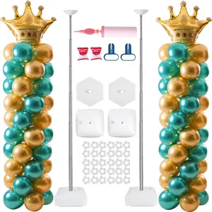 Balloon Column Stand Kit, Balloon Stand, Balloon Arch Stand, 7 Feet Balloon Pillar with Reusable Telescopic for Decoration