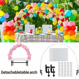 Versatile Balloon Arch Kit with Adjustable Tabletop Stand - Perfect for Weddings, Birthdays, Graduations & More - Durable Plastic Construction, Halloween Decorations, Christmas Decorations, Balloon Arch Frame