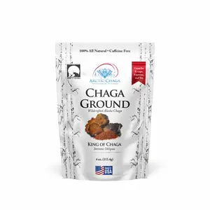 Premium Arctic Chaga Mushroom Raw Grounds | Wild Harvested in Alaska