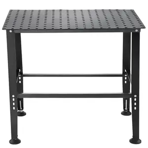 Father's Day Gift VEVOR Welding Table 36" x 24", 800LBS Capacity Welding Workbench Table, Heavy-Duty Work Bench with 0.63" Fixture Holes and Non-slip Foot Pads for Welding Assembly Repair Works