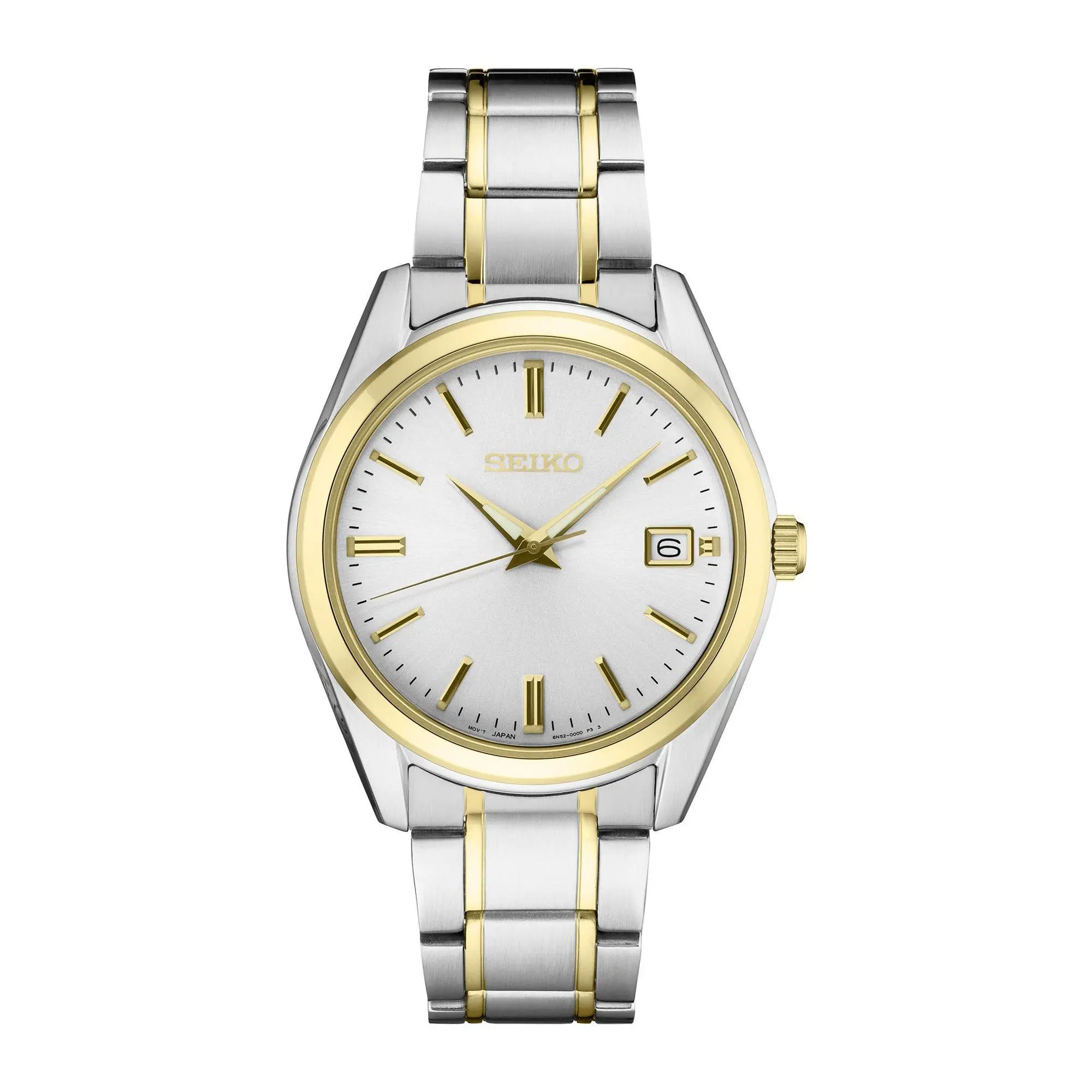 Seiko Men's Essentials Two-Tone Stainless Wh ite Dial Watch