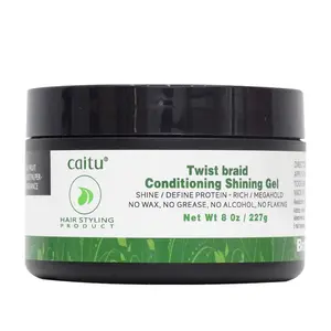 8oz/227g, Conditioning Shining Gel, Braid Gel, Shine, Defing, No Grease, No Flaking, Good for All Hair Types, Shiny Curls, Braiding Gel, Hair Styling Gel