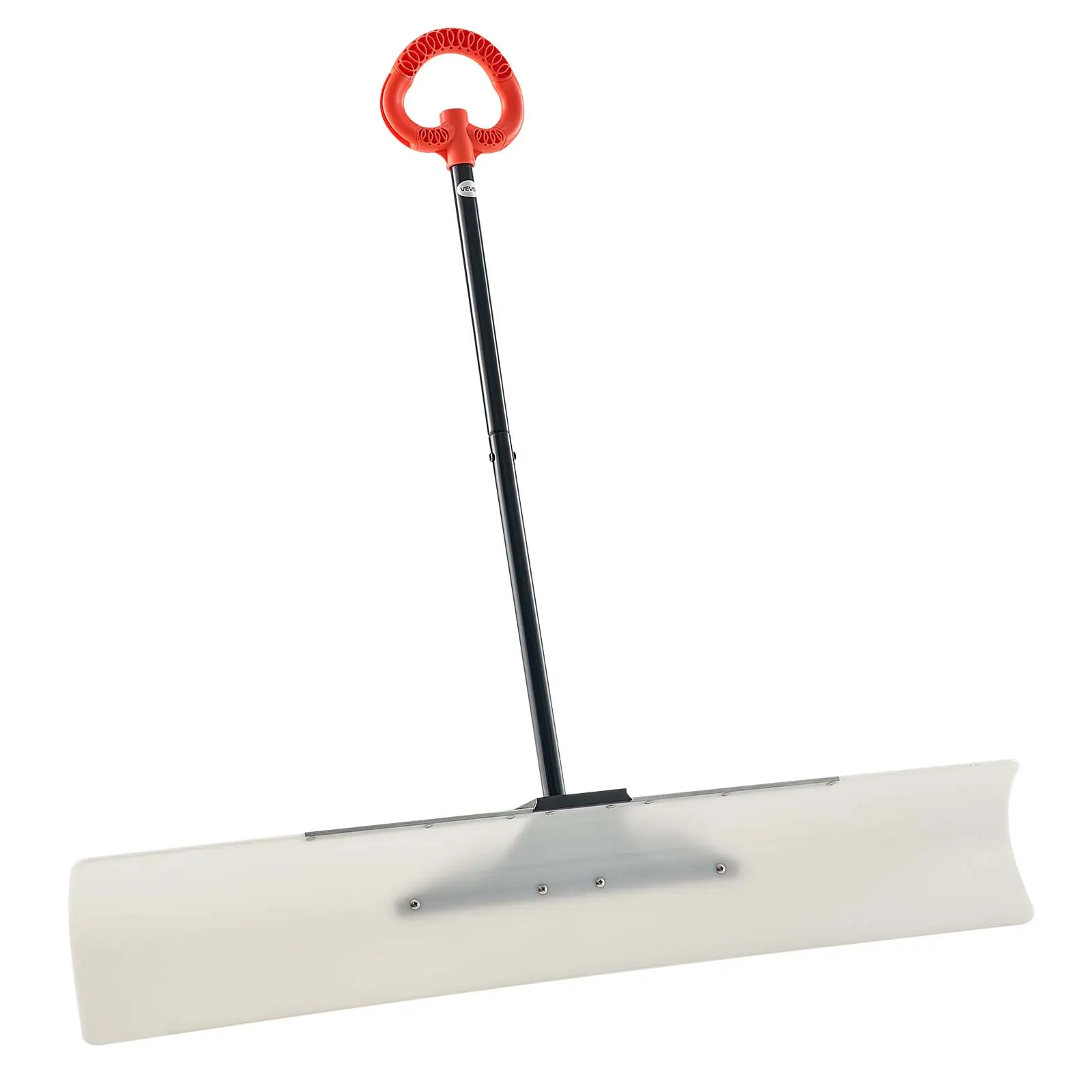 VEVOR Snow Pusher Shovel, 48 in Outdoor Snowplow Shovel with Ergonomic Grip, HDPE Plastic Blade, Winter Shovels with Segmented Handle, Metal Edged Strip, Portable Snow Removal Tool for Driveway Garden#BacktoSchool