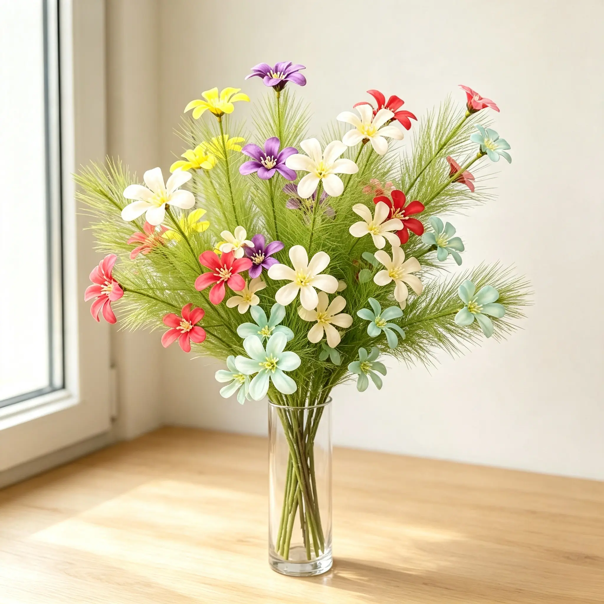Artificial Reed Flowers Fake Reed Grass 12 Pcs Faux Flowers with 70 cm Stem for Home Decor Vase Filler Table Centerpiece Shelf Decor # handmade floral wreath # olive tree fake # floral foam with water # flower for respost # liles flowers # fall room decor