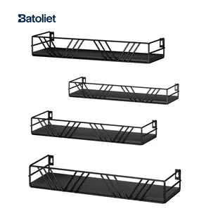 Floating Shelves For Wall Set Of 4, Different Sizes Mounted Wood Floating Shelf, Wall Shelves For Living Room,Bedroom, Bathroom, Kitchen, Farmhouse Decor, Office and a Perfect Mother's Day Gift Choice.