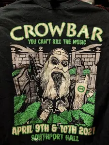 CROWBAR Band Rock Tour Concert Short Sleeve T-Shirt US Size: S-6XL, All Colors, Gift for Women Men, Made In USA, 100% cotton, Classic Fit, Unisex T-Shirt