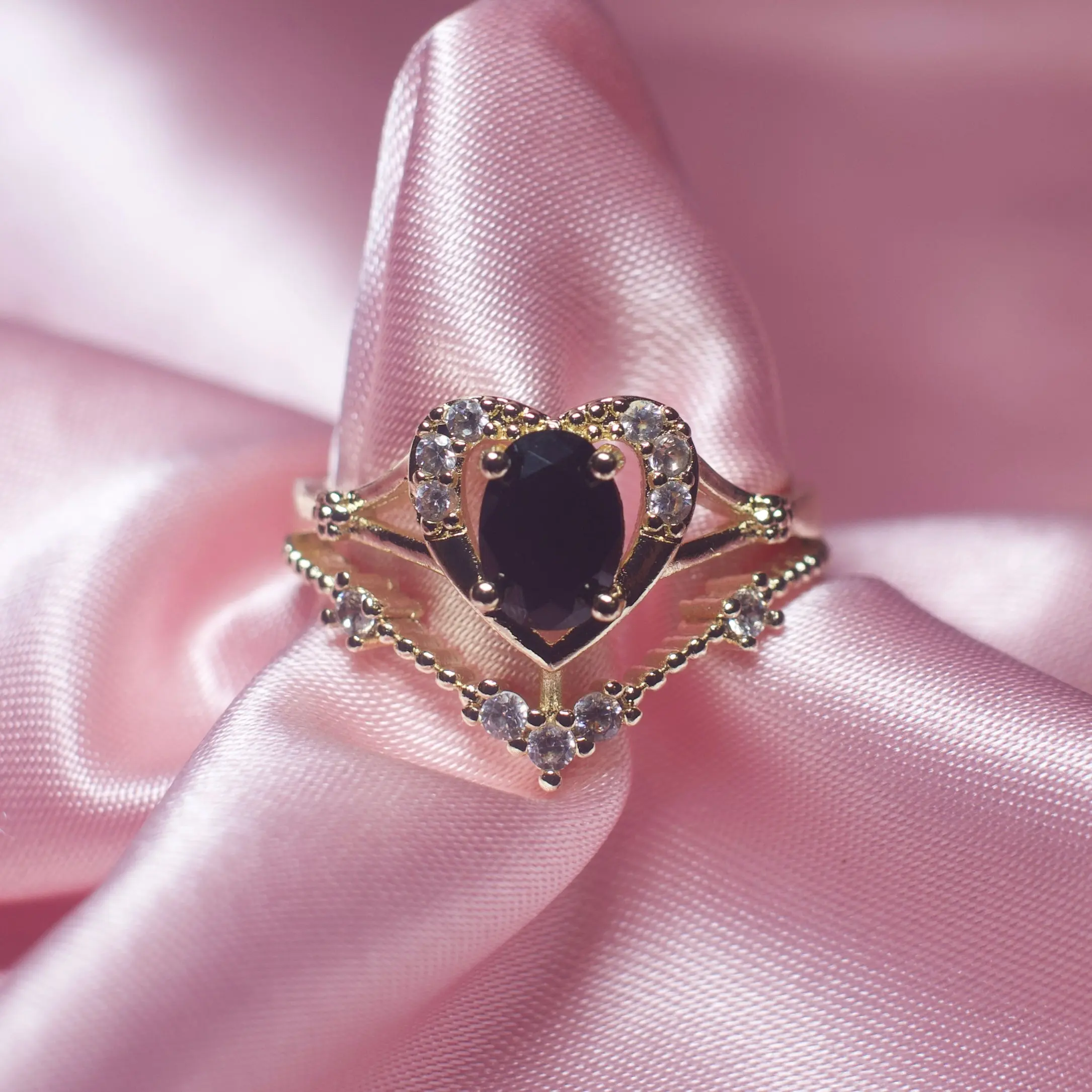 Adjustable Black Ring