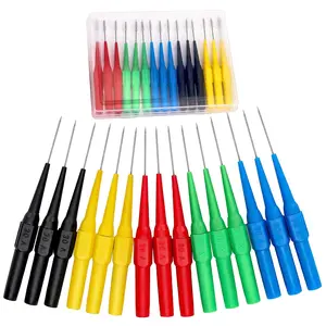 15Pcs Probes Pin Insulation Wire Piercing Needle Test Back Probe Kit Super Tip Multimeter Probe 0.7mm No-Destructive Test Probes for Car Tester Banana Socket Tester